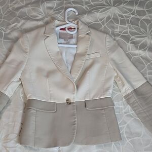 Banana Republic Cream and Tan Women's Blazer